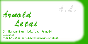 arnold letai business card